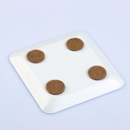 Summary Metal "plate", 10x10x1.1 cm, white-2