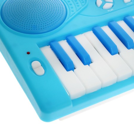 Synthesizer "Tenderness" with a microphone, 37 keys, blue color-3
