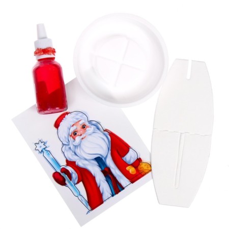 New Year's set for creativity. Growing crystals “New Year! Santa Claus ", the color is red-5