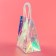Gift package from PVC, White, Iridiscent, 20 x 18 x 10 cm