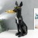 Souvenir Polystone stand 3D "Black dog with glasses" d = 26 cm 77x26x20 cm