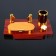 Table set 4V1 with a business card holder, red tree