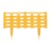Decorative fence, 25 × 300 cm, 8 sections, plastic, yellow "Ivushka"