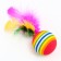 Ball with feathers for cats, 3.4 cm, packing 50 pcs, mix of flowers
