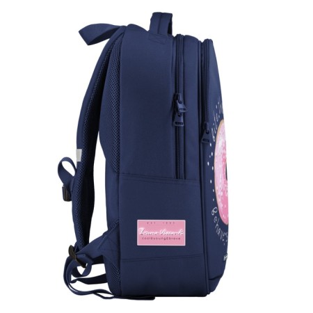 Youth backpack, 42 ​​x 31 x 14 cm, ergonomic back, Bruno VisConti 12-008, + pencil case, Donut-3