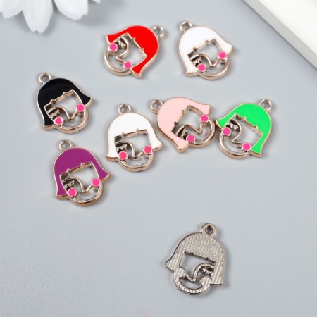 Decor for creativity Plastic for metal "Portrait" MIX set 8 pcs 1.8x2.3 cm-2