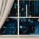 Garland “fringe” 2.4 × 0.9 m with nozzles “heart”, ip20, transparent thread, 186 LED, white glow, 8 modes, 220 V