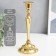 Summary Metal for 1 candle "Scandy" gold 24.5x10x10 cm