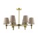 Montana chandelier, 6x40W E14, color gold