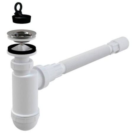 Siphon for the washbasin Alcadrain AG2105123710, D = 40/32, polypropylene