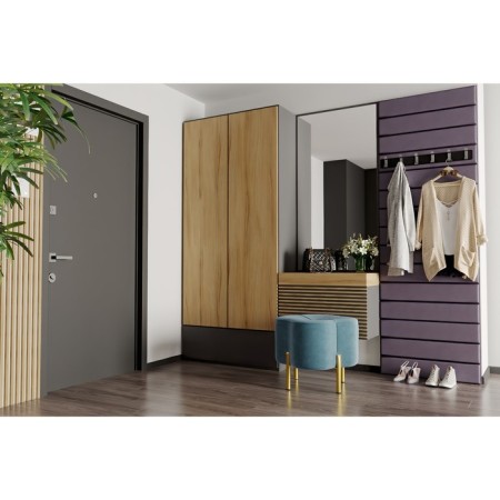 Country Pouffer, 505x505x415, Velor Galaxi Light 22-1