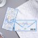 Envenue for money "Gift for the rise!" Congrev, embossing, rings, blue background, 16.8x8 cm