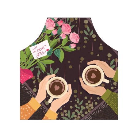 Apron of a kitchen with a photo print "Date", adjustable, size OS-2