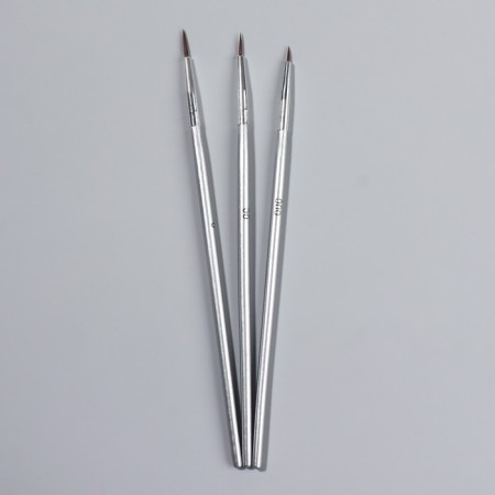 A set of hands for nail design, 3 pcs, 16.5 cm, in PVC - a tube, silver color-2