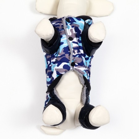 Dogs for dogs on a fur lining with a hood, size L (DS 32, Osh 30, OG 44 cm)-7