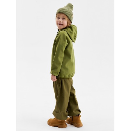 Demisason windbreaker for Minaku boys from SoftShell on fleece, waterproof, olive, height 104 cm-3