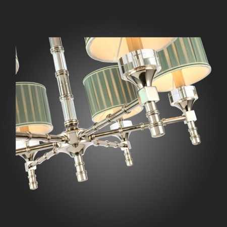 Suspended chandelier ST LUCE. SL1121.103.06. Oleo. 6x40 W, E14, 72x72x53 cm, Nickel color-8