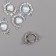 Decor for creativity metal, rhinestones "Heart in the month" silver 2x1.5x0.5 cm