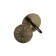 Decorative nails, 11x16 mm, textured, bronze color, in packaging 50 pcs