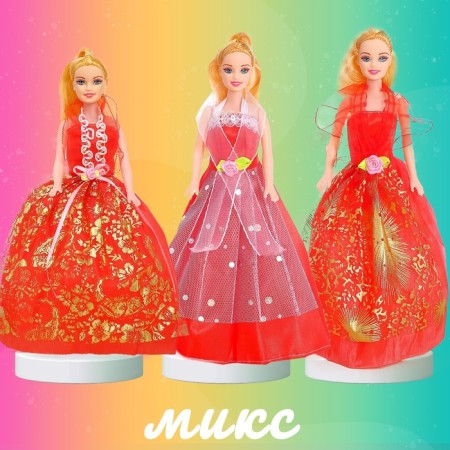 Milena doll in a magnificent dress with accessories, mix-3