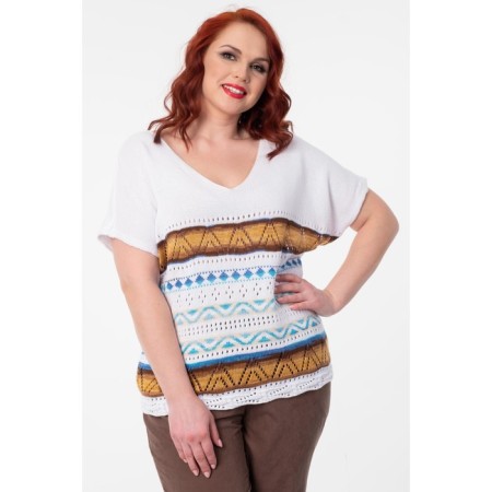 Female jumper, size 52, white color-4