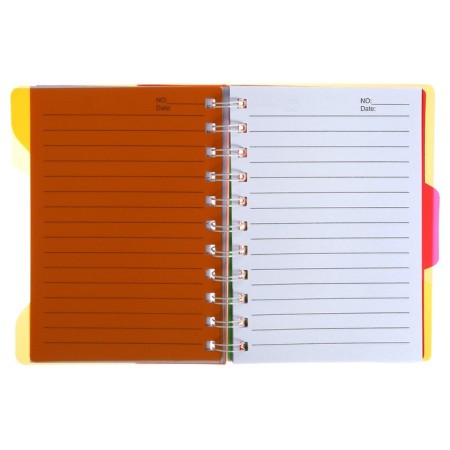 Notepad on the crest A6, 100 sheets, line, plastic cover, with dividers, New, mix-8