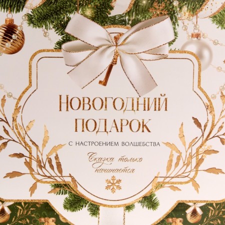 Laminated horizontal "New Year's gift", XL 49 x 40 x 19 cm, New Year-3