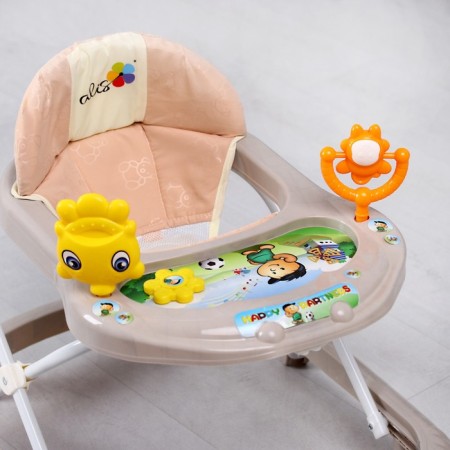 Walks "Sun", 7 wheels, muses. Toys, light beige-1