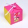 Folding box "Love is...", pink, 10 x 10 x 10 cm