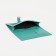 Women's wallet on the button, turquoise color