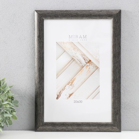 Photo frame Plastic "Mira" 20x30 cm walnut (plastic screen)