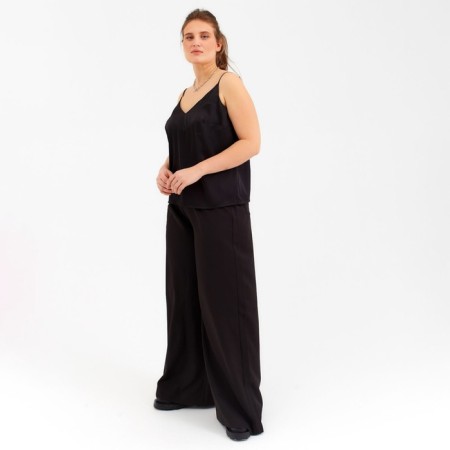 Top female minku "Silk pleasure", Black color, size 48-4
