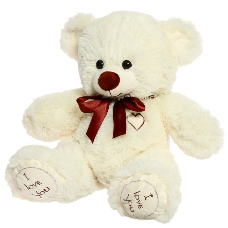 Soft toy "Bear Archie", milk color, 50 cm-1