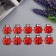 Buttons wood for creativity 2 punctures "ladybugs" set 10 pcs 2.7x3 cm