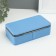 Casket to the leatherette for jewelry "Small ripples" blue-blue 10x18x6 cm