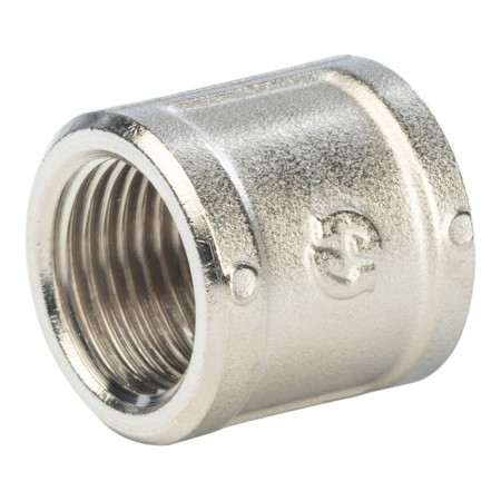 The coupling Stout SFT-0006-001212, 1/2 ", internal/internal thread, nickelled brass-3