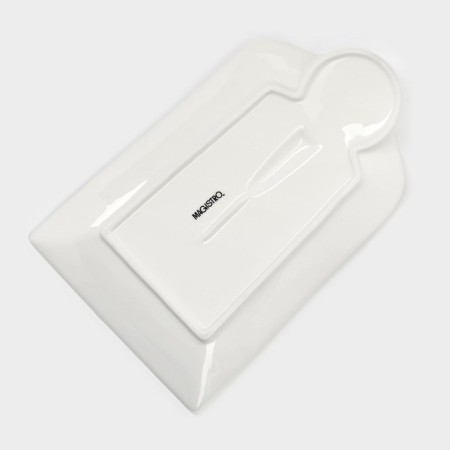 Porcelain dish Magistro "Laste", 24.5 × 15.5 cm, white color-4