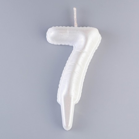 Candle in the "balls" cake, number "7", pearl, 5.5 cm-2