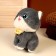 Soft toy "cat", size 21 cm, gray color