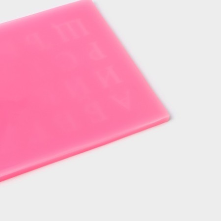 Mold "Alphabet", silicone, 16 × 8.5 × 0.6 cm, beige color-3