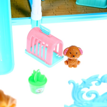 House for dolls "Winter Palace" with a doll, pets and accessories-6