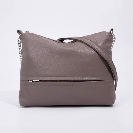Cross-Bodi Bag on a zipper, beige color