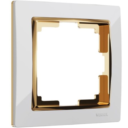 Frame for 1 post WL03-FRAME-01-WHITE-GD, Color Gold, White-1