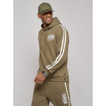 Male tracksuit, size 50, khaki color-7