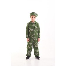 Border Guard carnival costume, beret, jacket, pants, 3-5 years old, height 104-116 cm