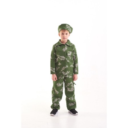Border Guard carnival costume, beret, jacket, pants, 3-5 years old, height 104-116 cm