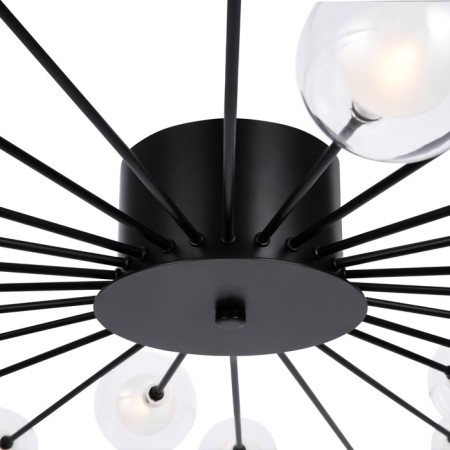 Freya FR5242CL-24B1 Celebrity ceiling lamp, 1198x1198x113 mm, G4, 24x3W, black color-4