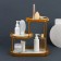 Organizer for storage, 3 sections, 30 × 17 × 26.5 cm, golden/white color