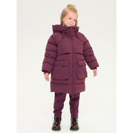 Coat for girls, height 116 cm, purple color-8