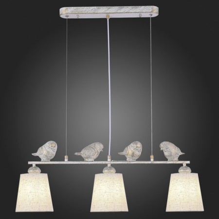 Suspended EVOLUCE lamp. Sle1155-503-03. Lavinia. 3x40 watts, E27, 70x14x26 cm, white color-2